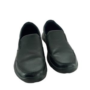Skechers Relaxed Fit Memory Foam Gel Infused Black Slip On Shoes Men's Size 9